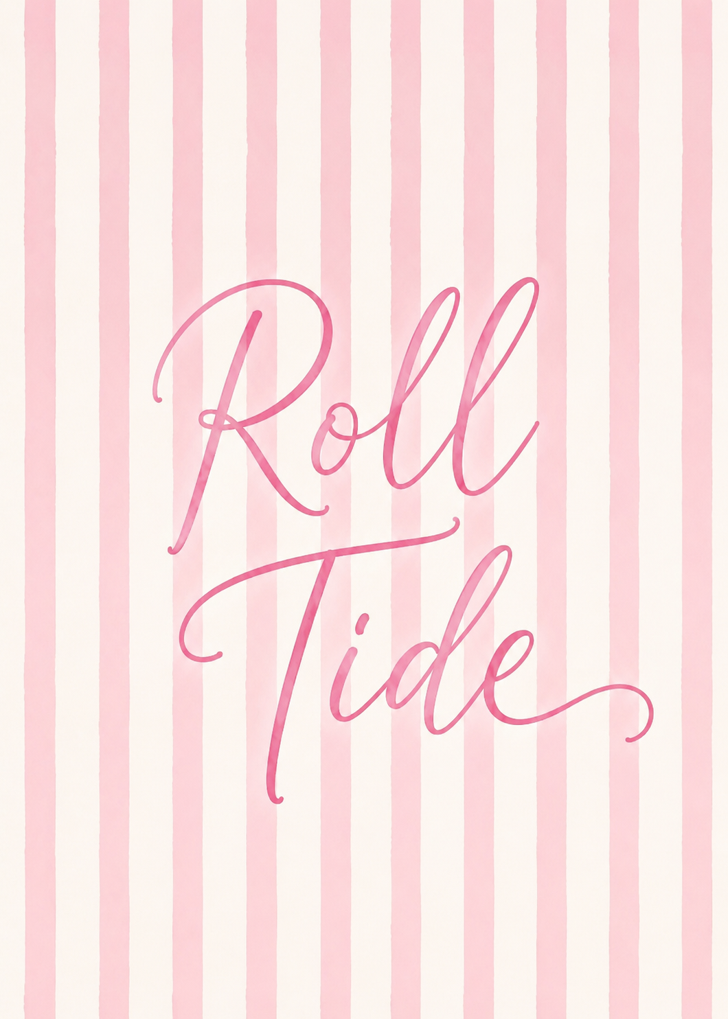 Roll Tide striped art print
