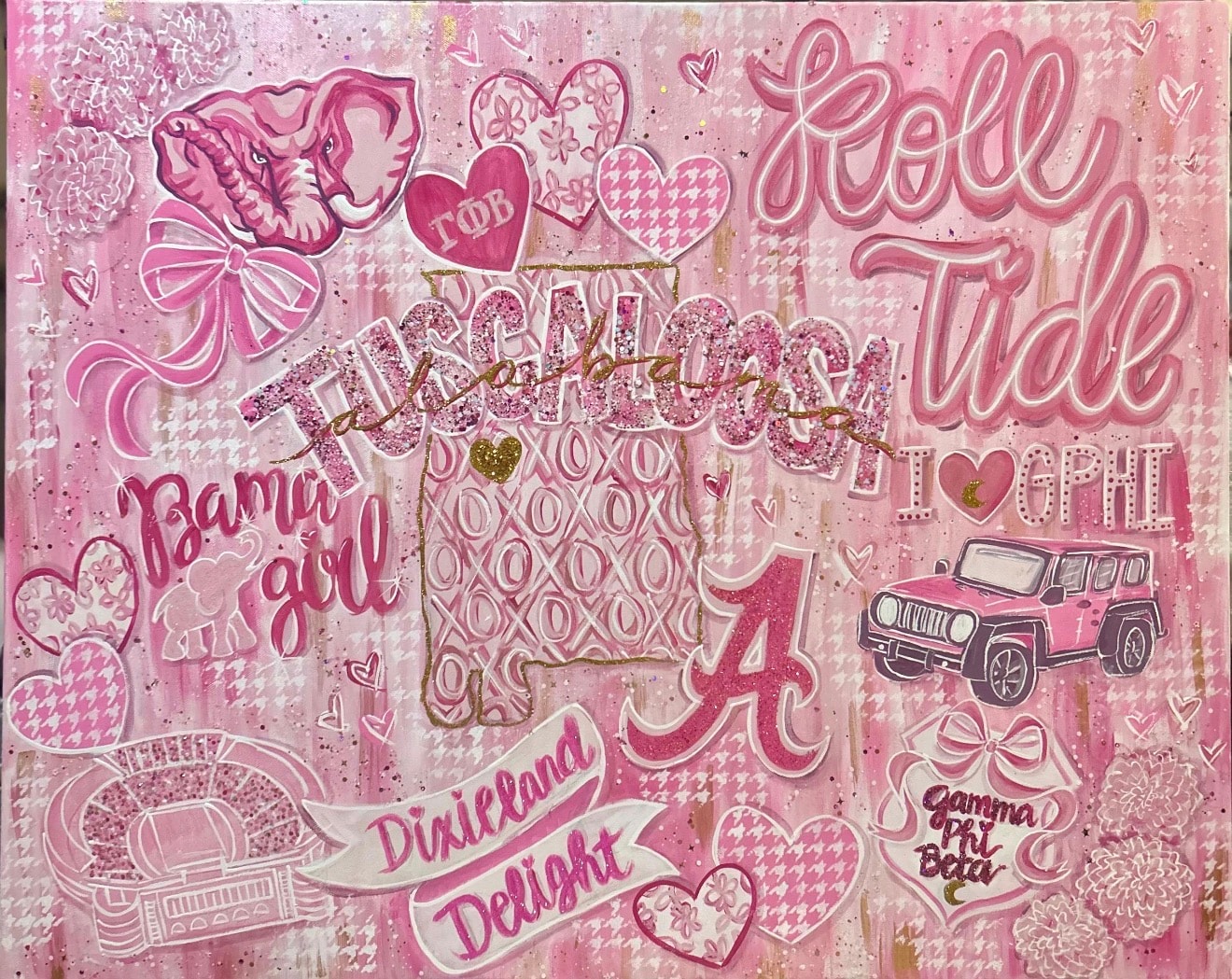 Custom sorority artwork
